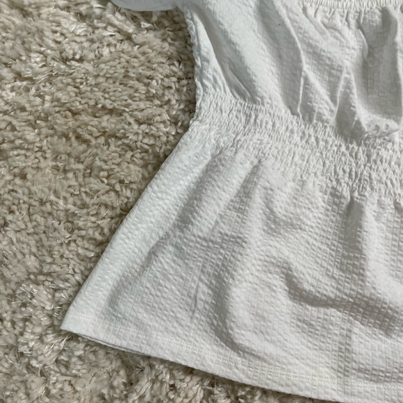 J. Crew Seersucker Babydoll Top Size XS - Picture 6 of 12